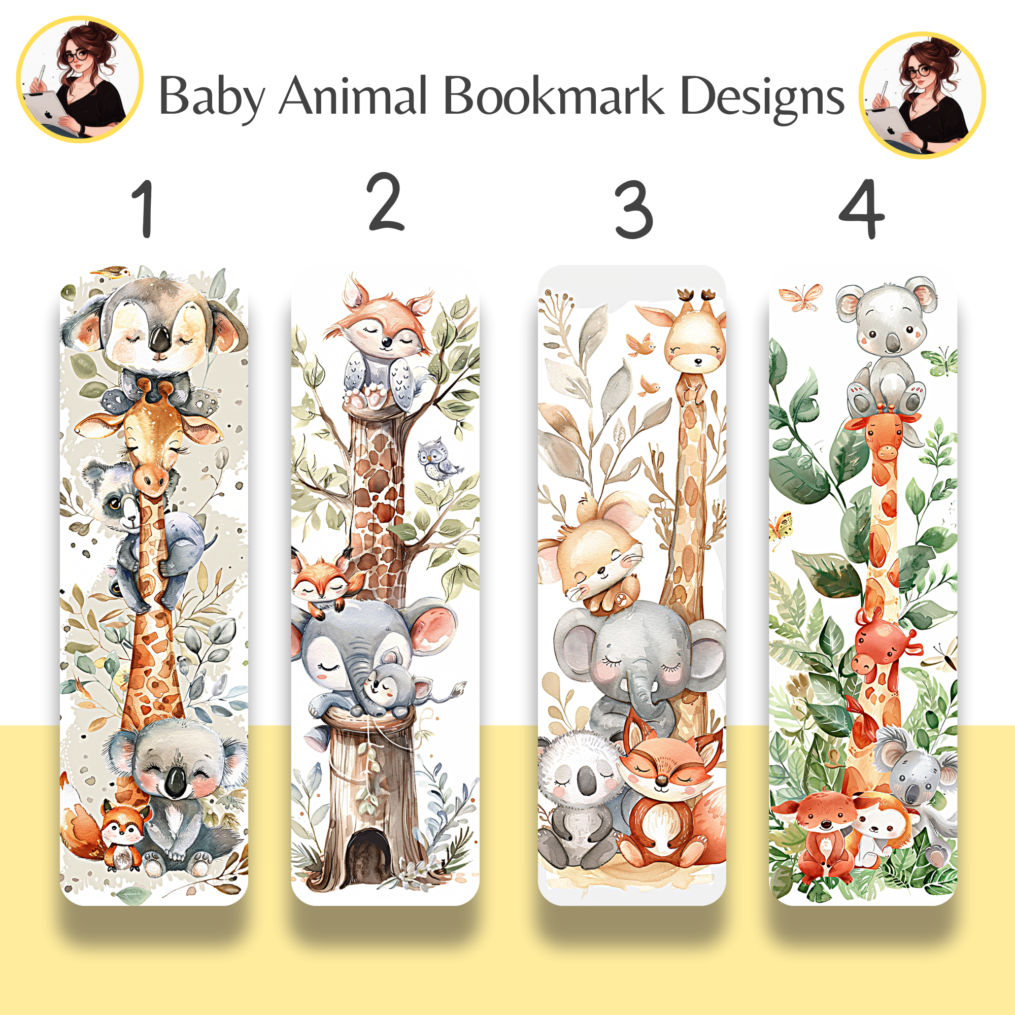 Baby Animal Bookmark 