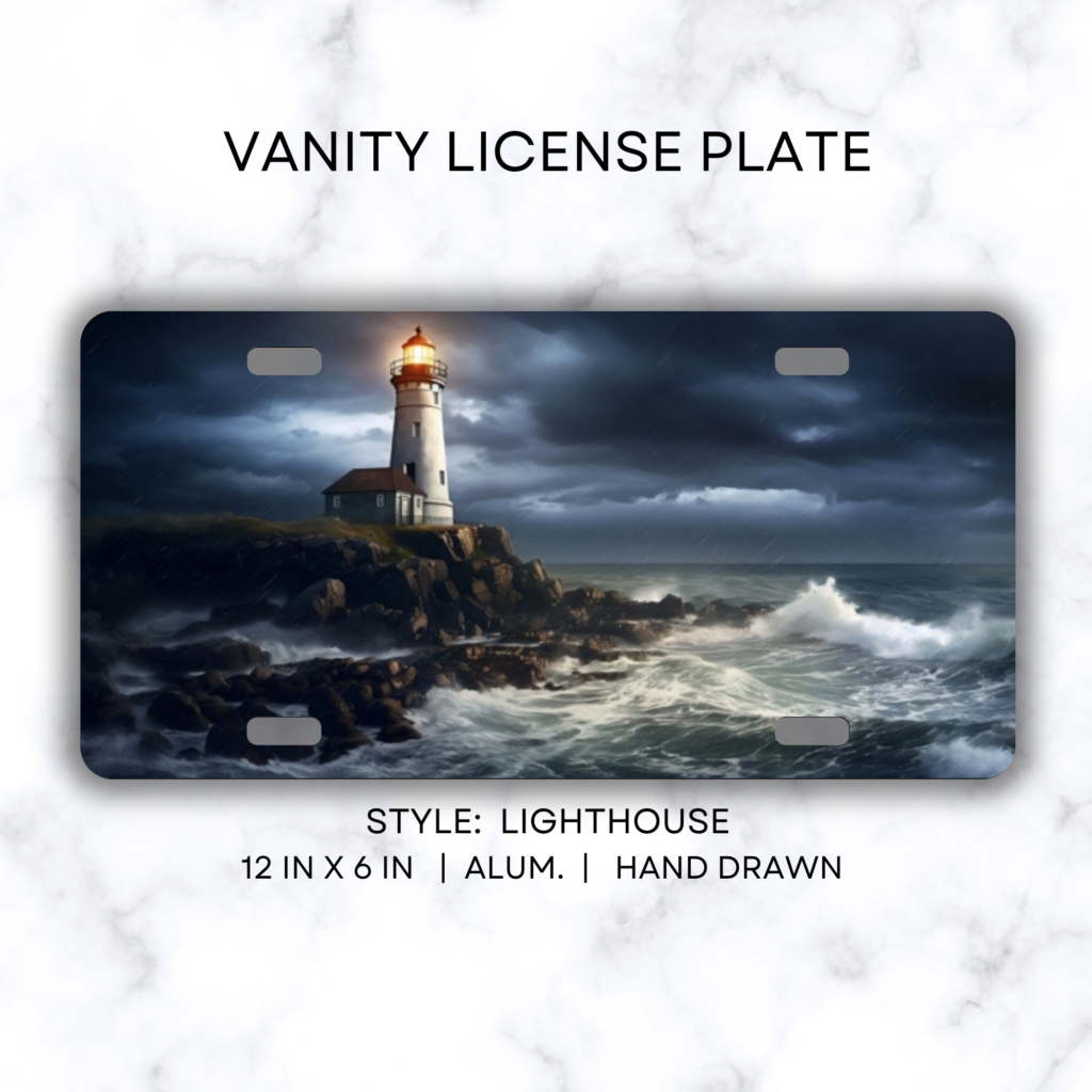 Lighthouse License Plate 