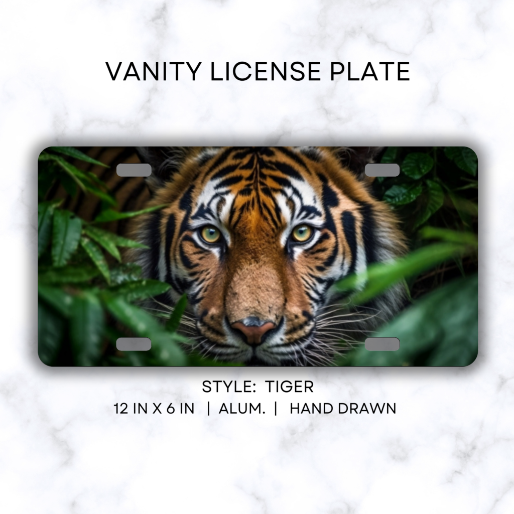 Tiger License Plate 